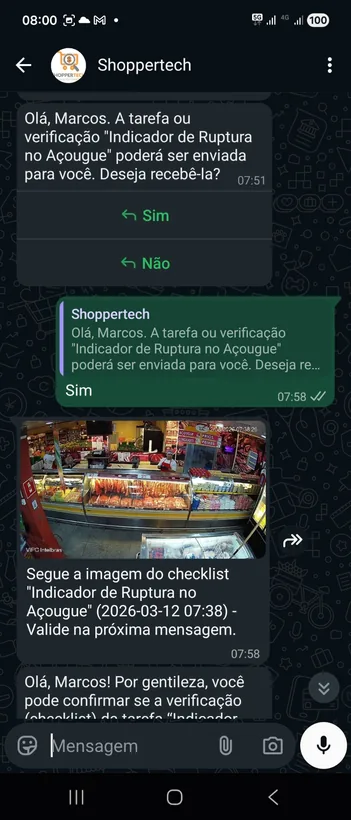 WhatsApp com alerta